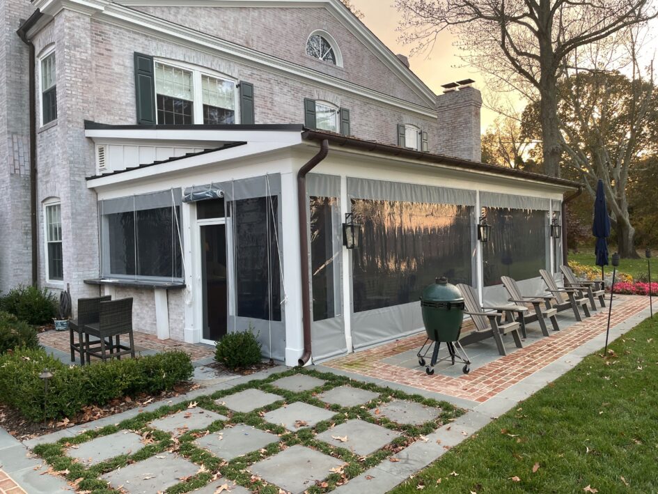 How to keep snow off porch